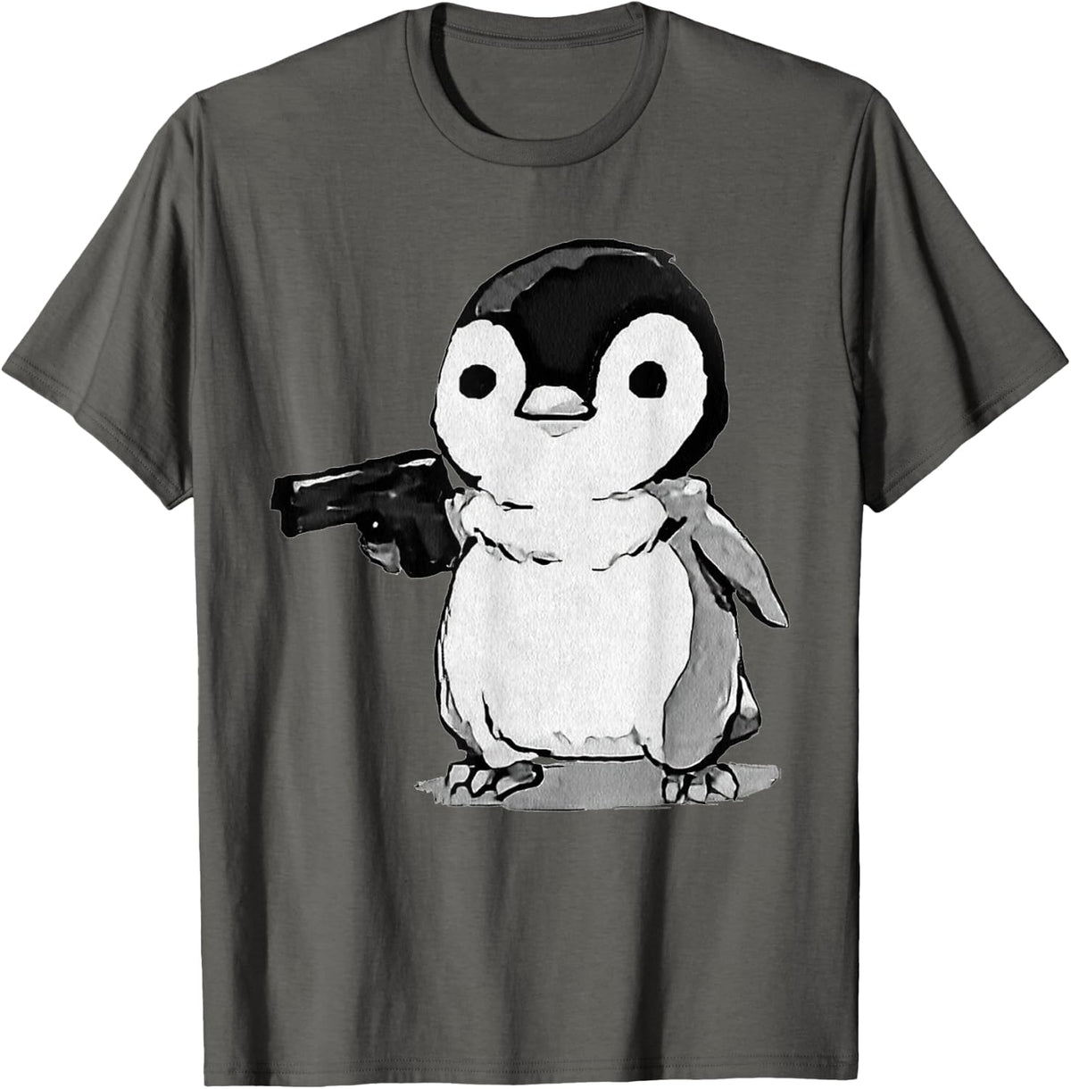 Eagerlys The Little Penguin Holding A Gun Vintage Art Apparel Gift Ready