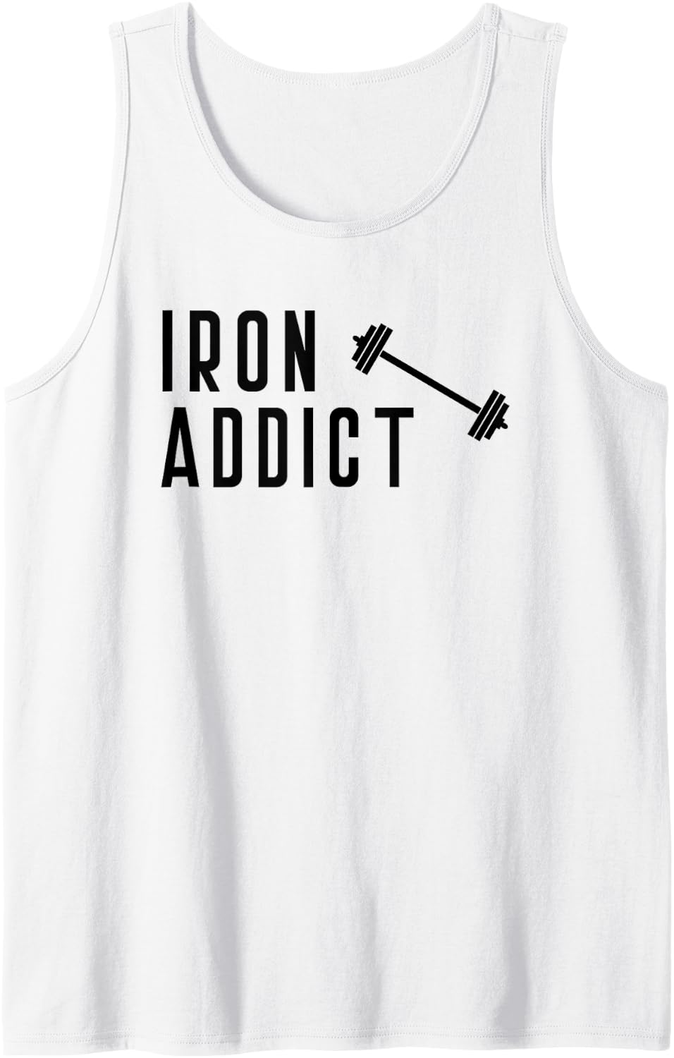 Iron Addict Weights Barbell Bench Press Lift Power Clean Tank Top Apparel Premium Print