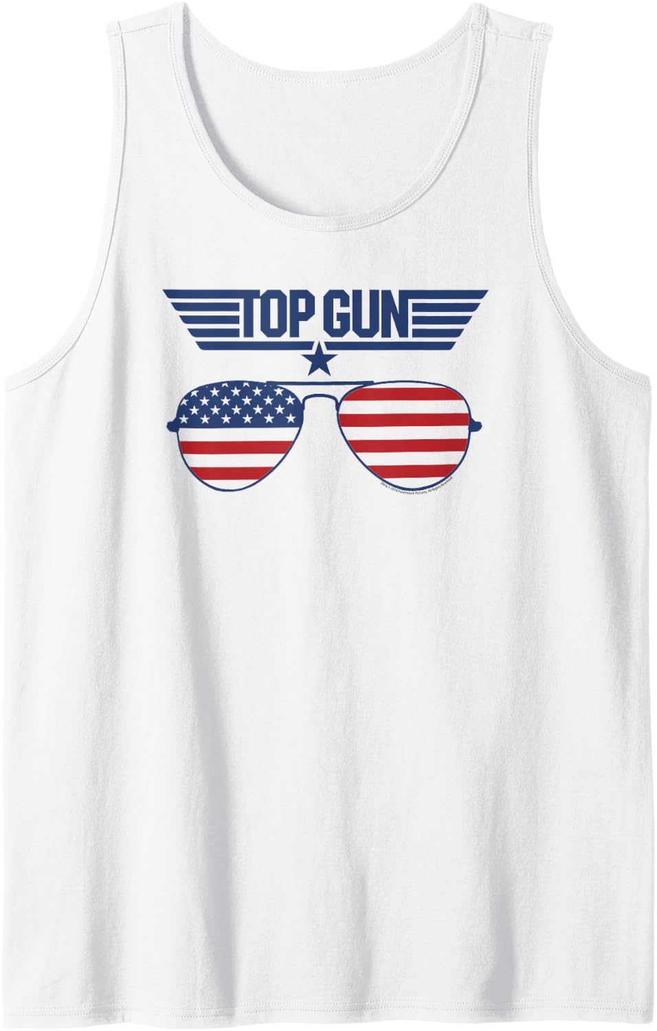 Top Gun American Flag Aviator Sunglasses Action Movie Tank Apparel Everyday Wear