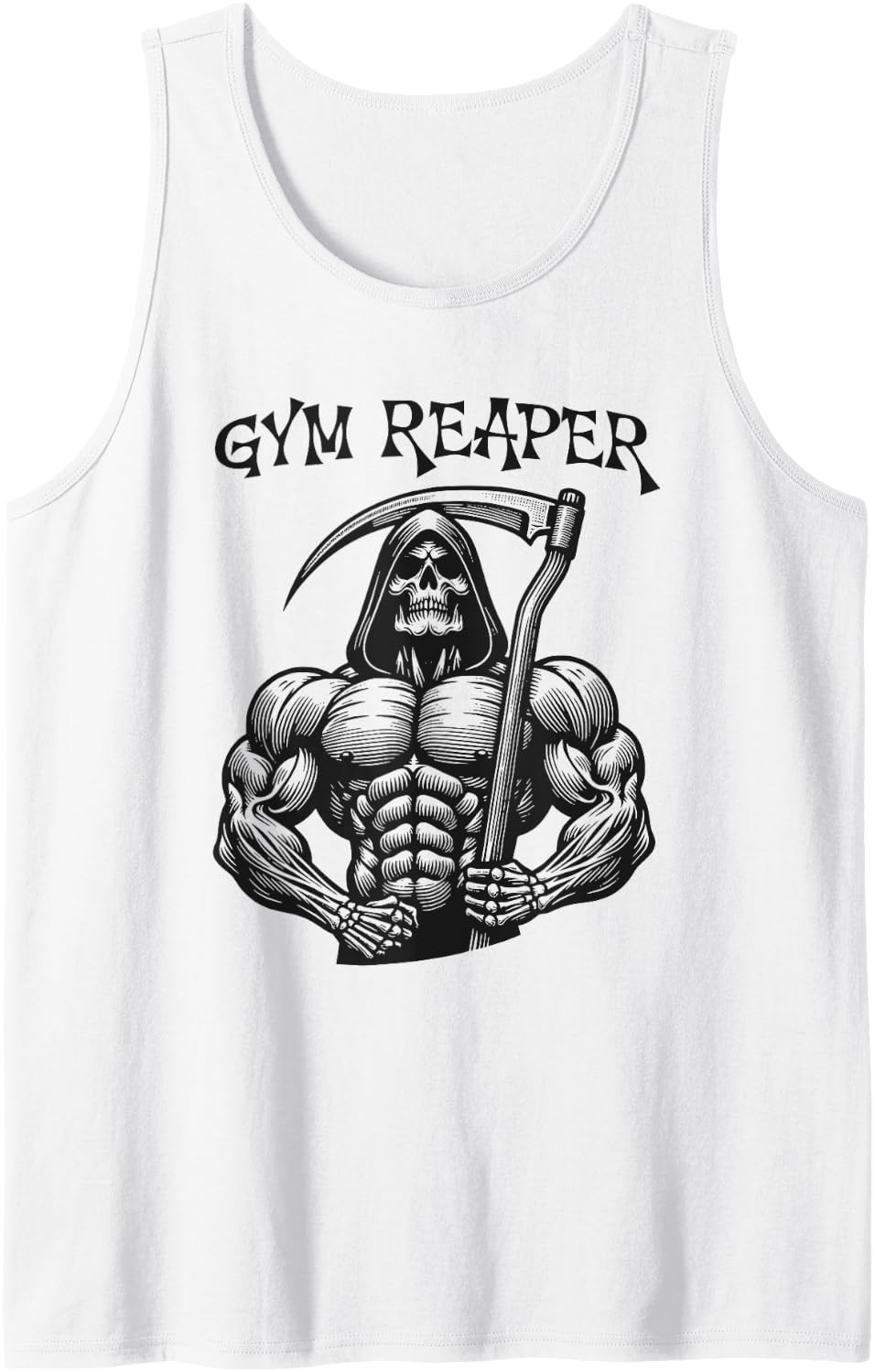 Gym Reaper Workout Strength Training Weight Lifting Tank Top Apparel Everyday Wear
