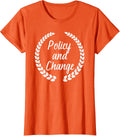 Womens Gun Control Tshirt Policy And Change Orange Shirt T Shirt Minimal Style