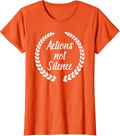 Womens Gun Control Tshirt Actions Not Silence Orange Shirt T Shirt Everyday Wear