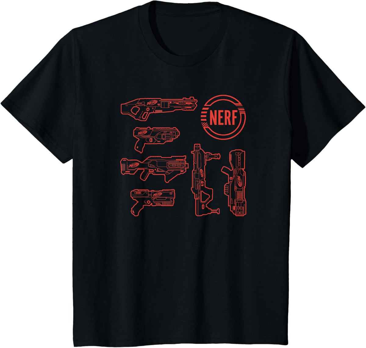 Nerf Tactical Gun Schematics Logo Apparel Minimal Style