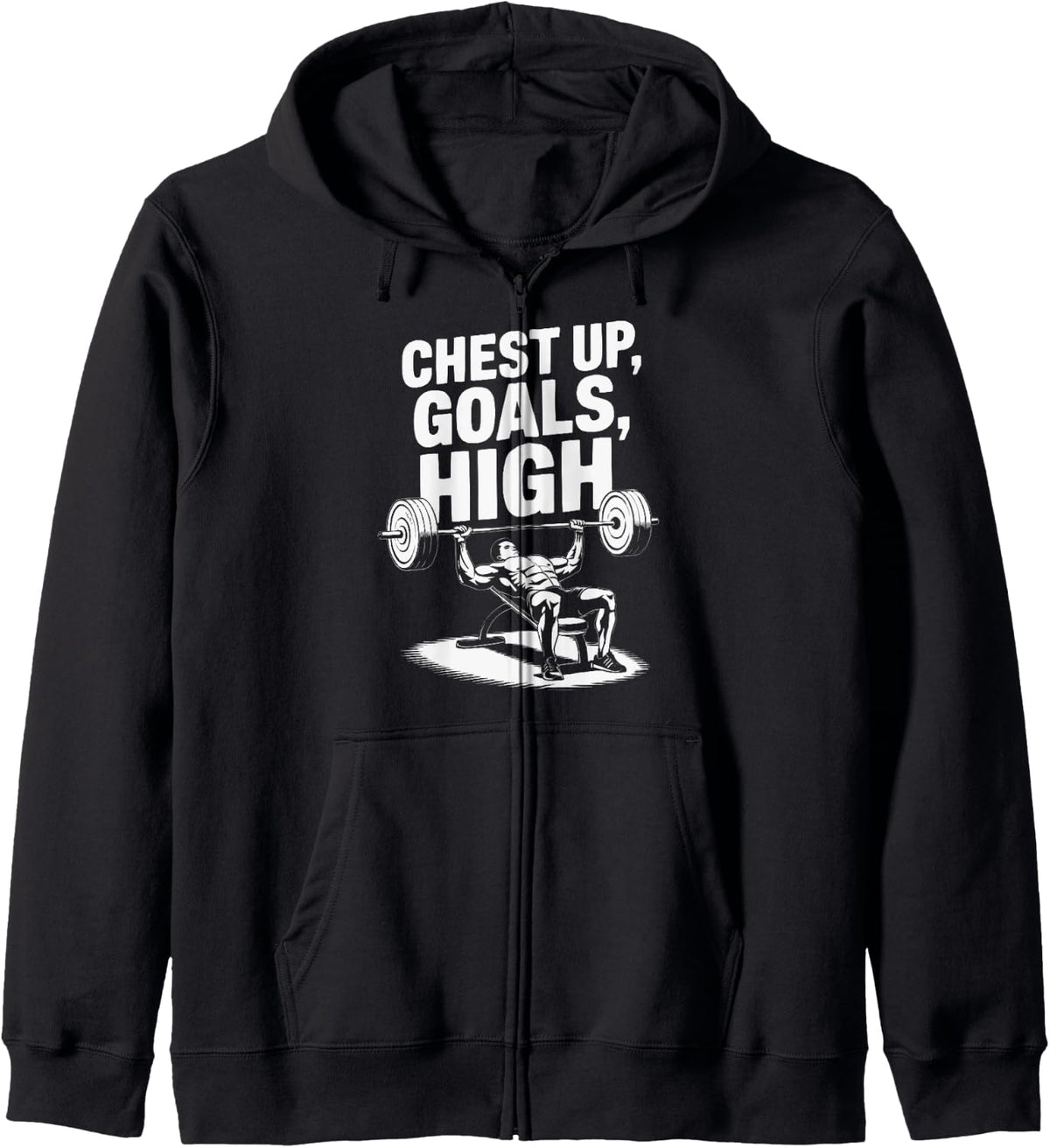 Incline Bench Press Bodybuilding Fitness Workout Gym Zip Hoodie Hoodie Minimal Style 2