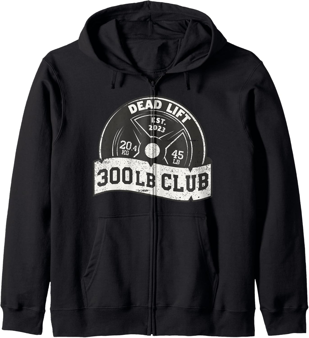 300 Lb Pound Club Dead Lift Bench Press Squat Train Women Zip Hoodie Hoodie US Trend