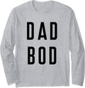 Dad Bod Funny Fathers Day Weights Bench Squat Run Sports Long Sleeve Apparel Premium Print