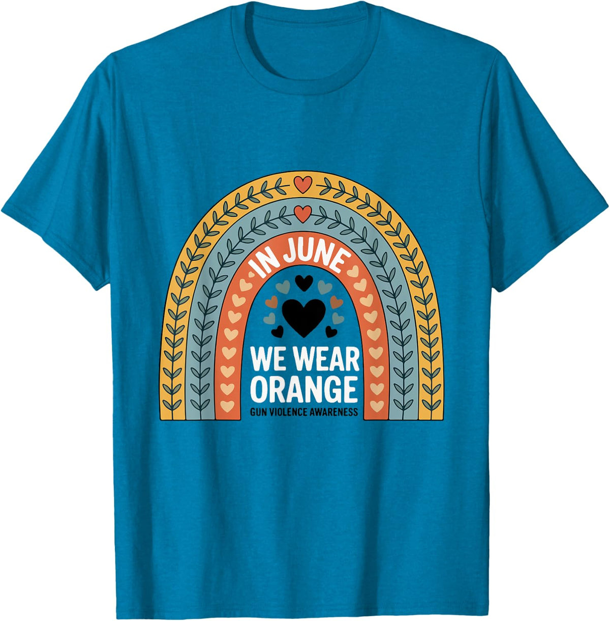 Rainbow In June We Wear Orange End Gun Violence Awareness Apparel Premium Print 2