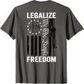Legalize Freedom 2nd Amendment Pro Gun Rights On Back Apparel Premium Print