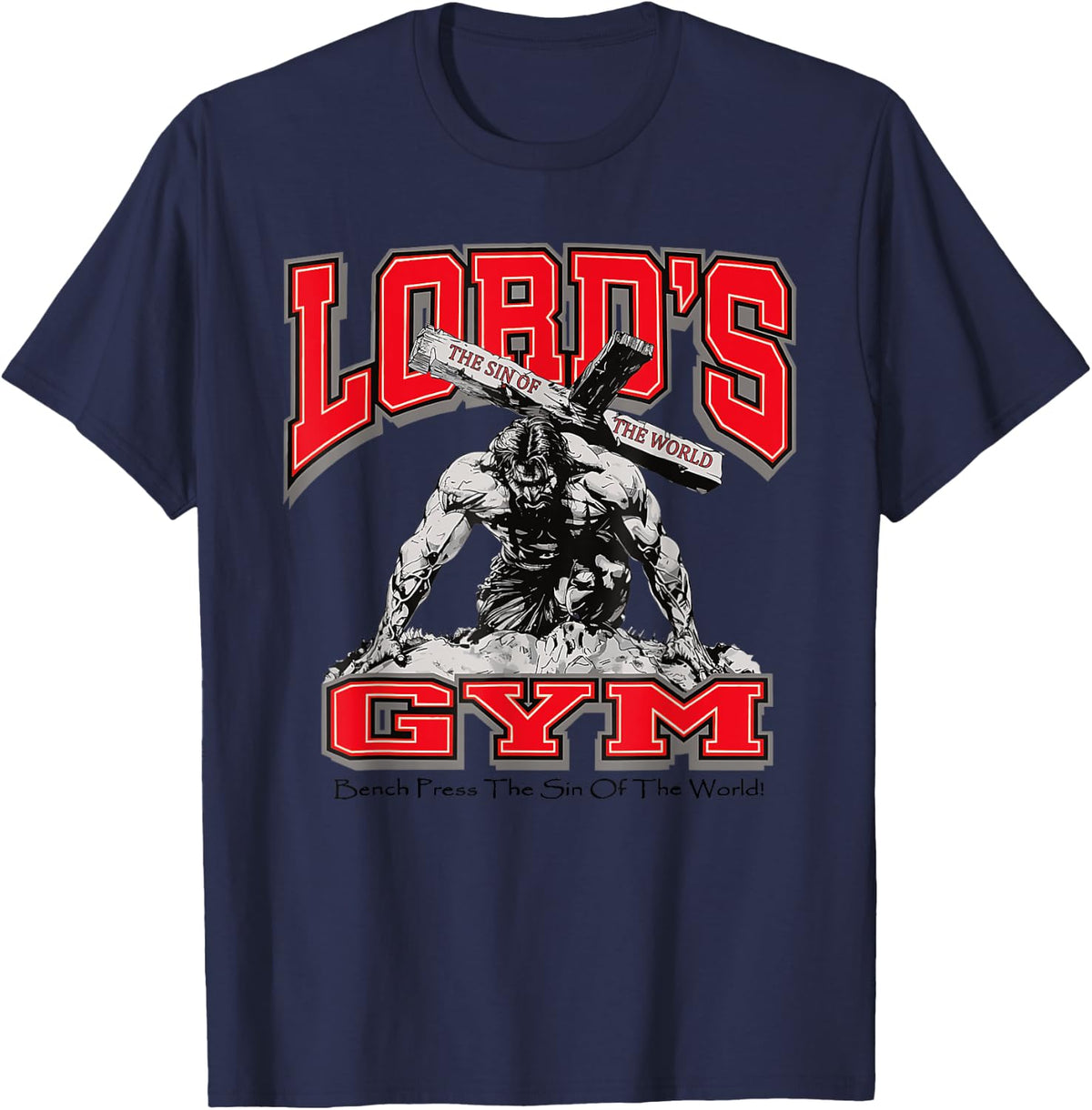 Bench Press Lords Gym Christian Faith Workout Shirt 743