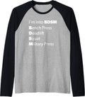 Bdsm Bench Deadlift Squat Military Press Funny Gym Raglan Baseball Tee T Shirt Gift Ready