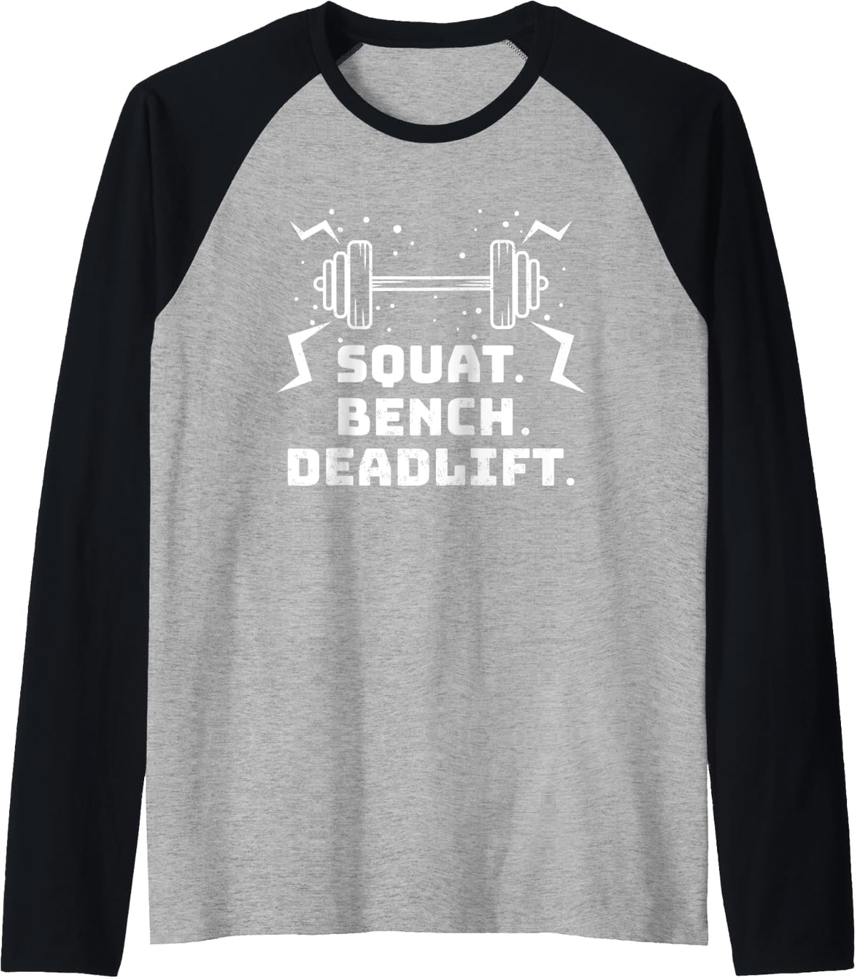 Weightlifting Squat Bench Deadlift Strength Training Raglan Baseball Tee T Shirt Everyday Wear