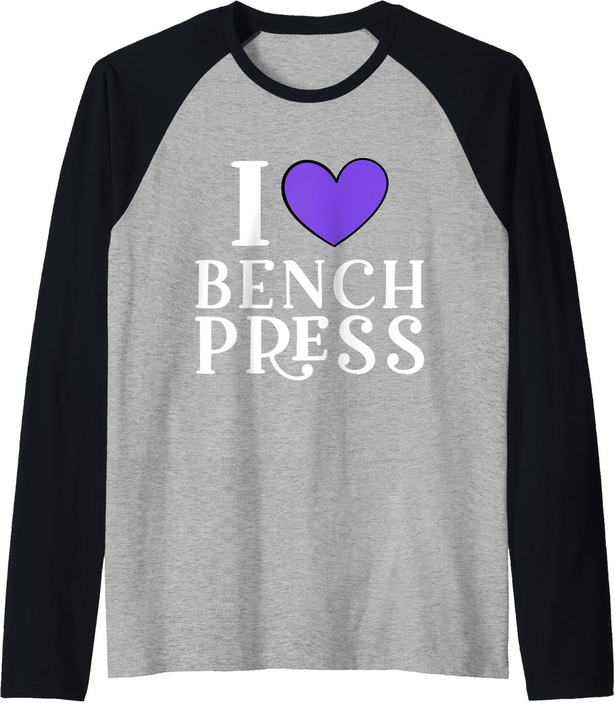 Funny Gym Workouti Love Benchpress Raglan Baseball Tee T Shirt Minimal Style 2