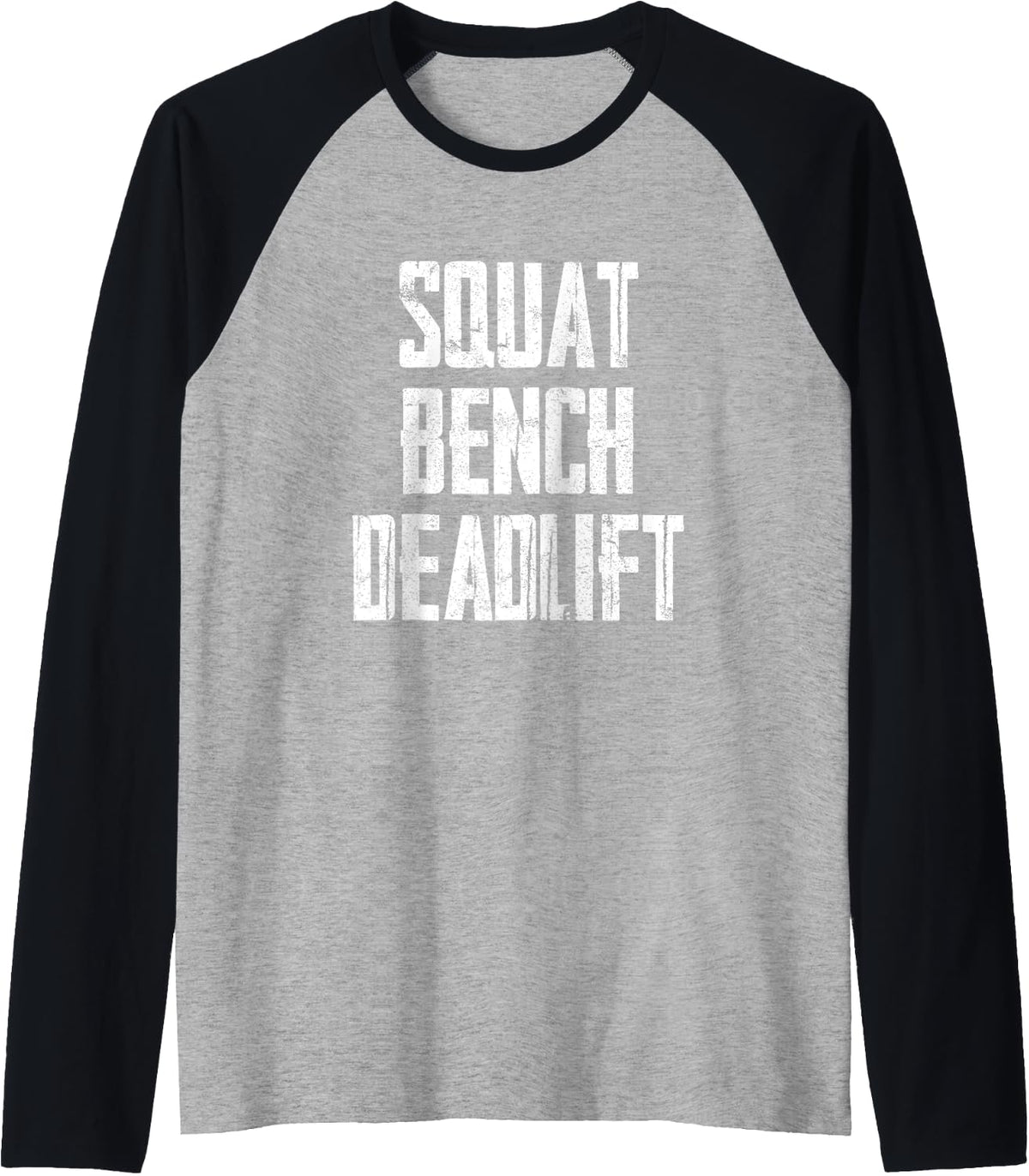 Powerlifting Squat Bench Deadlift Weightlifting Raglan Baseball Tee T Shirt US Trend