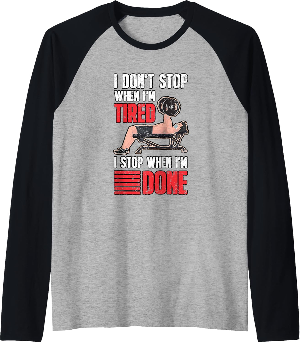 Bodybuilding Muscle Building Fitness Gym Muscles Bench Press Raglan Baseball Tee T Shirt Everyday Wear