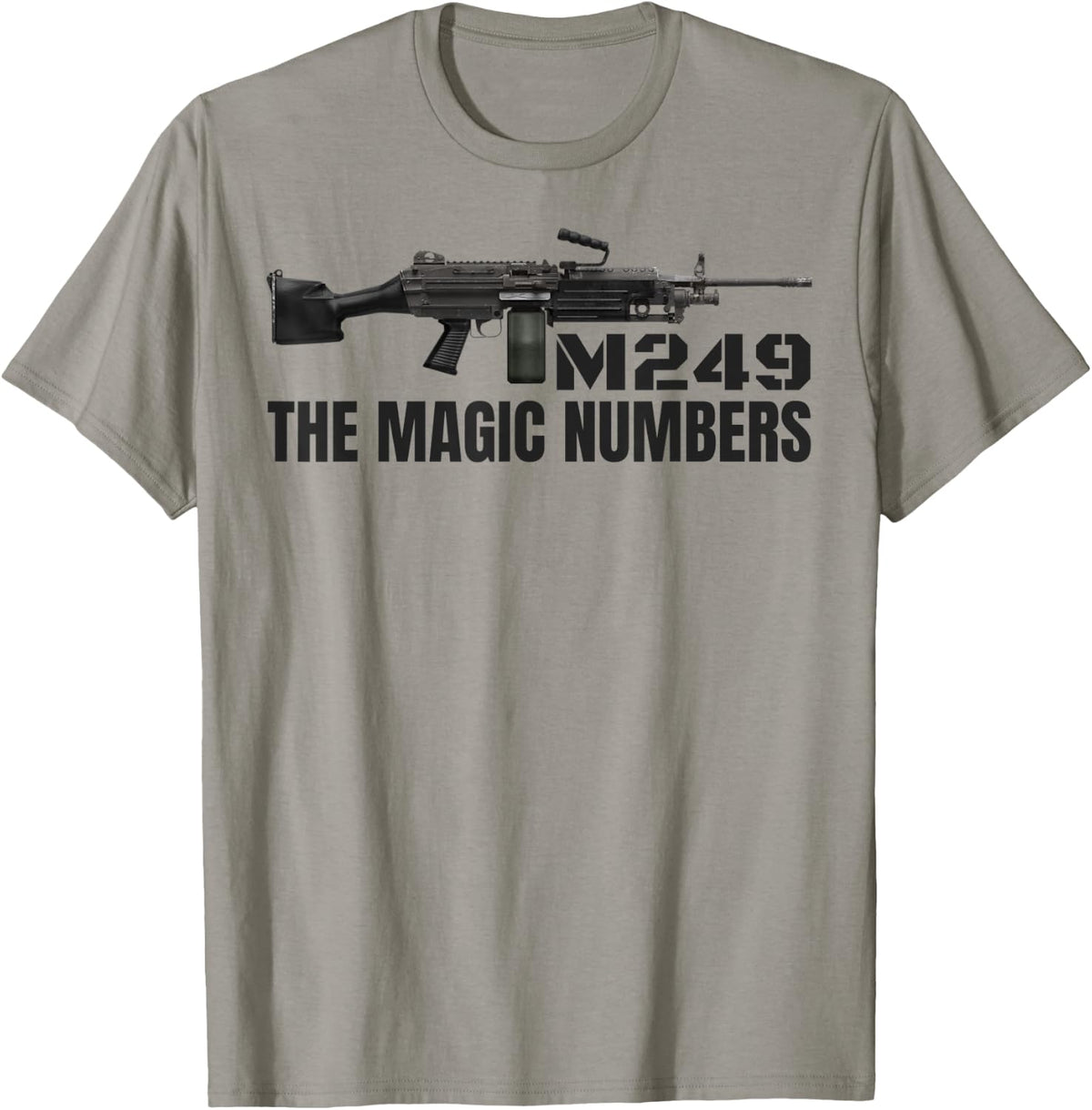 M249 Machine Gun Love 2nd Amendment Adult Pro Apparel Clean Design