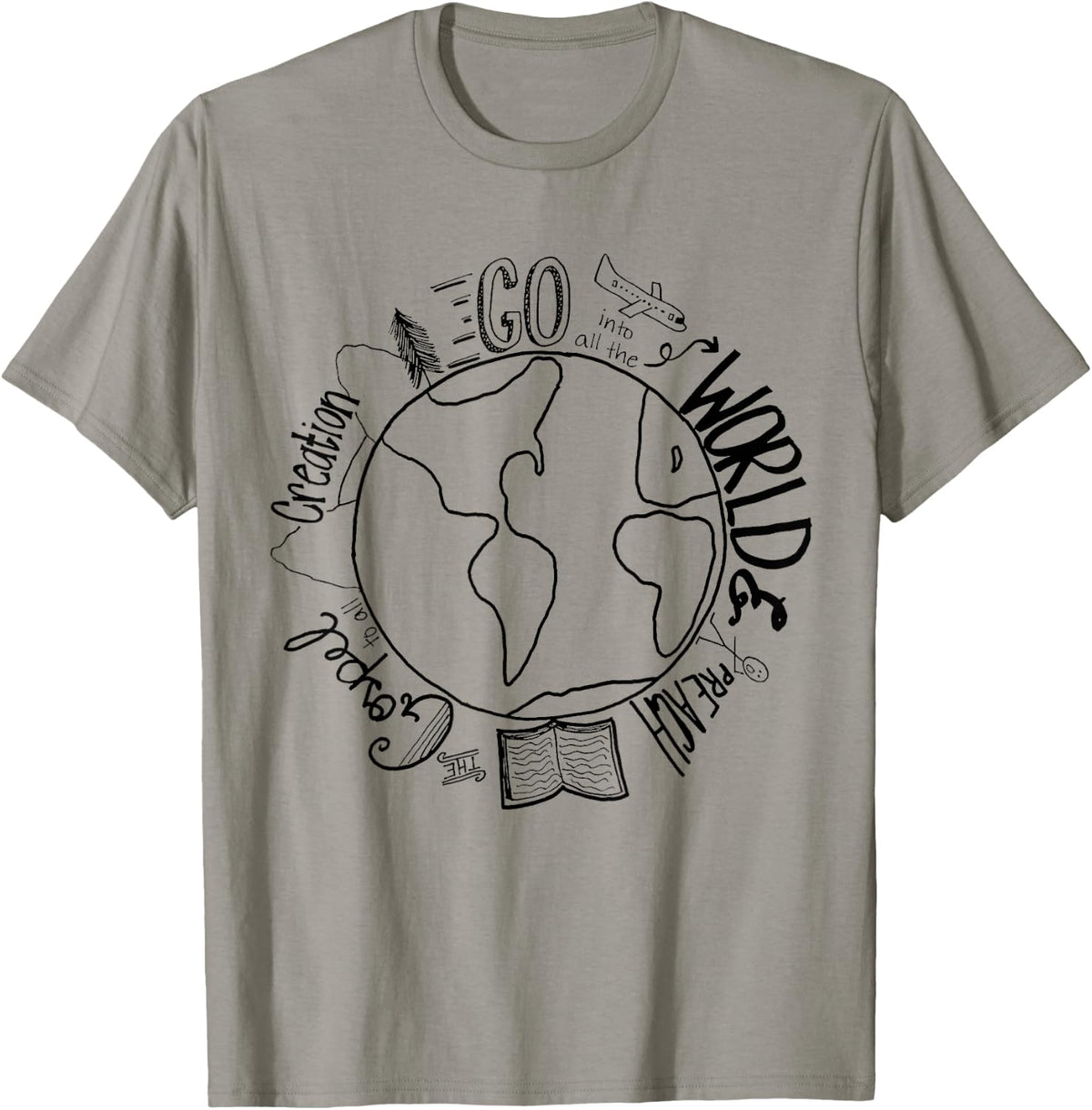 Scripture Doodles Great Commission Apparel Clean Design