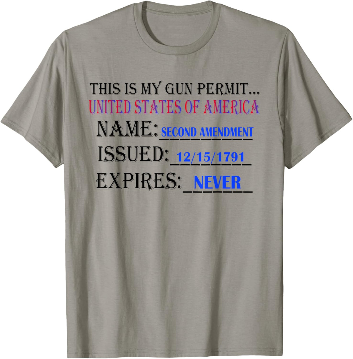This Is My Gun Permit Apparel Clean Design