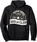 Bench Press Club 300 Lbs Pound Weightlifting Powerlift Women Pullover Hoodie Hoodie Minimal Style
