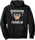 Bench Press Gift Men Benjamin Franklin Muscle Bodybuilding Pullover Hoodie Hoodie Clean Design