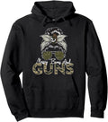 Messy Buns And Guns Tshirt For Women Wife Mom Military Pullover Hoodie Hoodie Everyday Wear