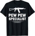 Pew Specialist Funny Airsoft T Shirt Gun America T Shirt Premium Print