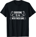 Exercising Second Amendment Guns Weight Lifters And Fitness Apparel Everyday Wear