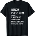 Bench Press Mom Definition Gym Workout Weight Lifting Apparel Minimal Style
