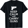 Keep Calm And Carry Guns Gun Gifts Hunter Apparel Minimal Style