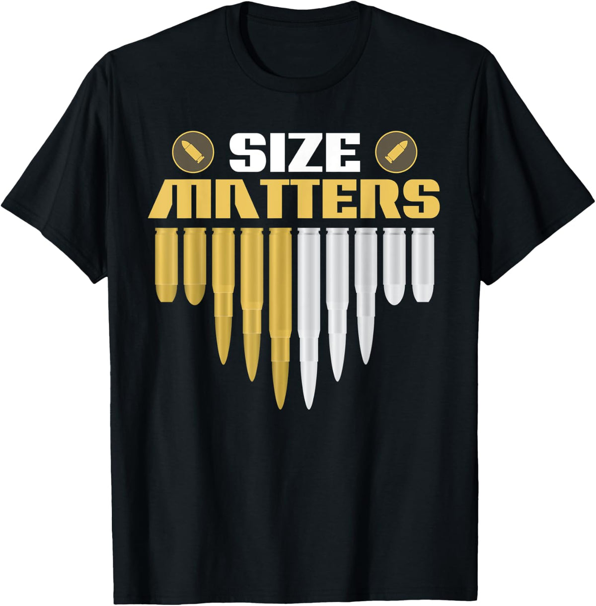 Second Amendment Size Matter Firearm Bullets Gun Ammo Apparel Minimal Style