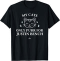 Cat Lovers For Justin Bench Prospect Baseball Fan Gear Apparel Everyday Wear