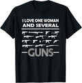 I Love One Woman Several Guns T Shirt Husband Wife 2a Gun T Shirt Premium Print
