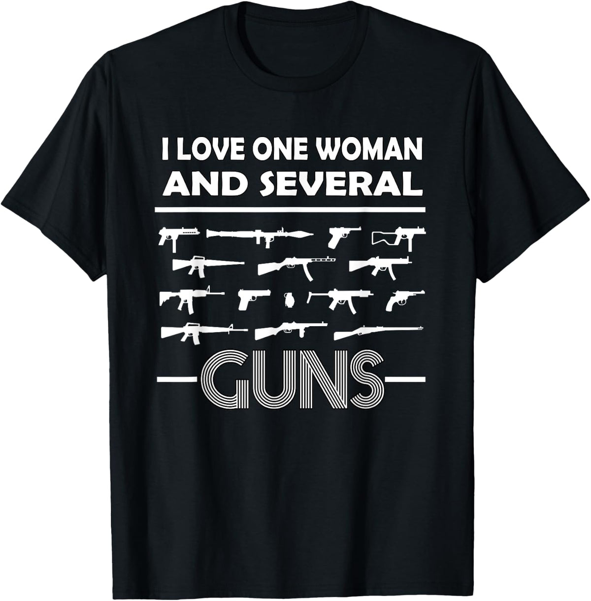 I Love One Woman Several Guns T Shirt Husband Wife 2a Gun T Shirt Premium Print