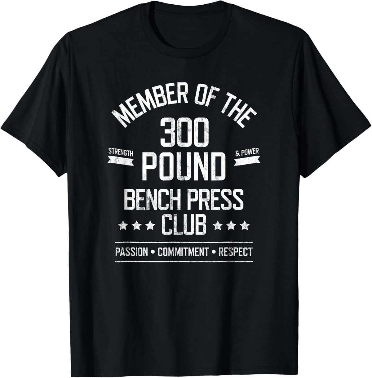 Bench Press 300 Pound Club Strong Powerlifter Shirt 32