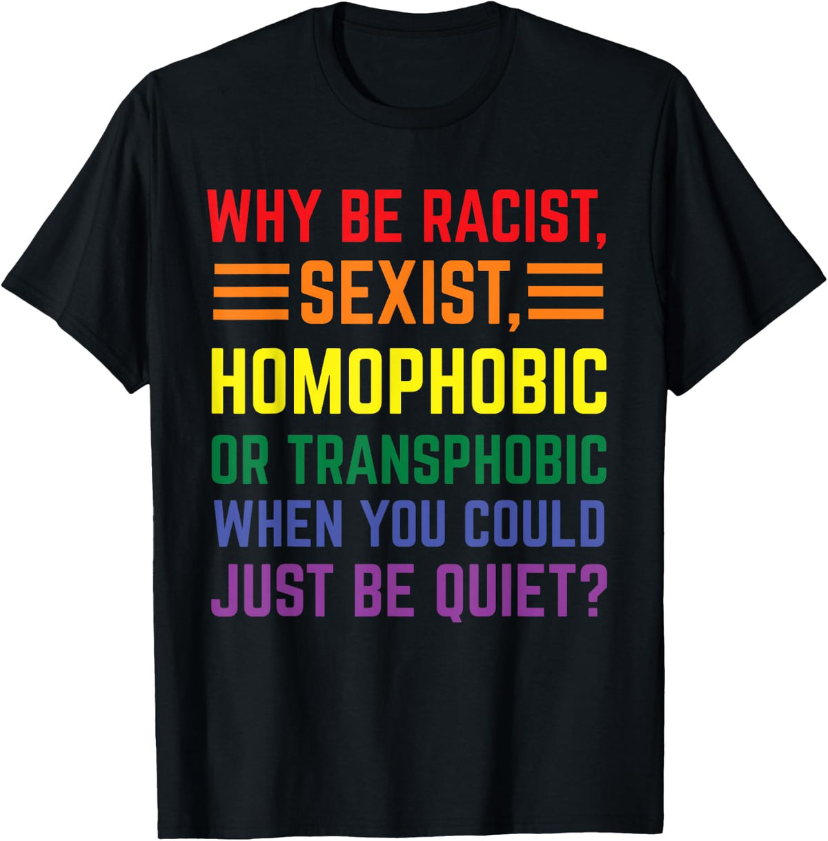 Why be racist sexist homophobic LGBT Gay Pride Support