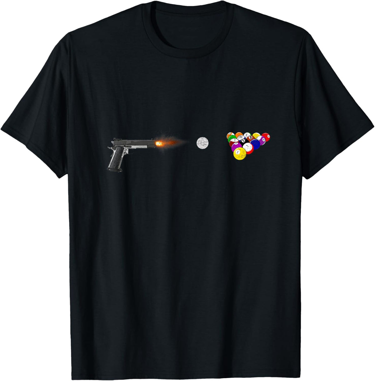 Mens Pool Billiard And Gun Lover Apparel Everyday Wear