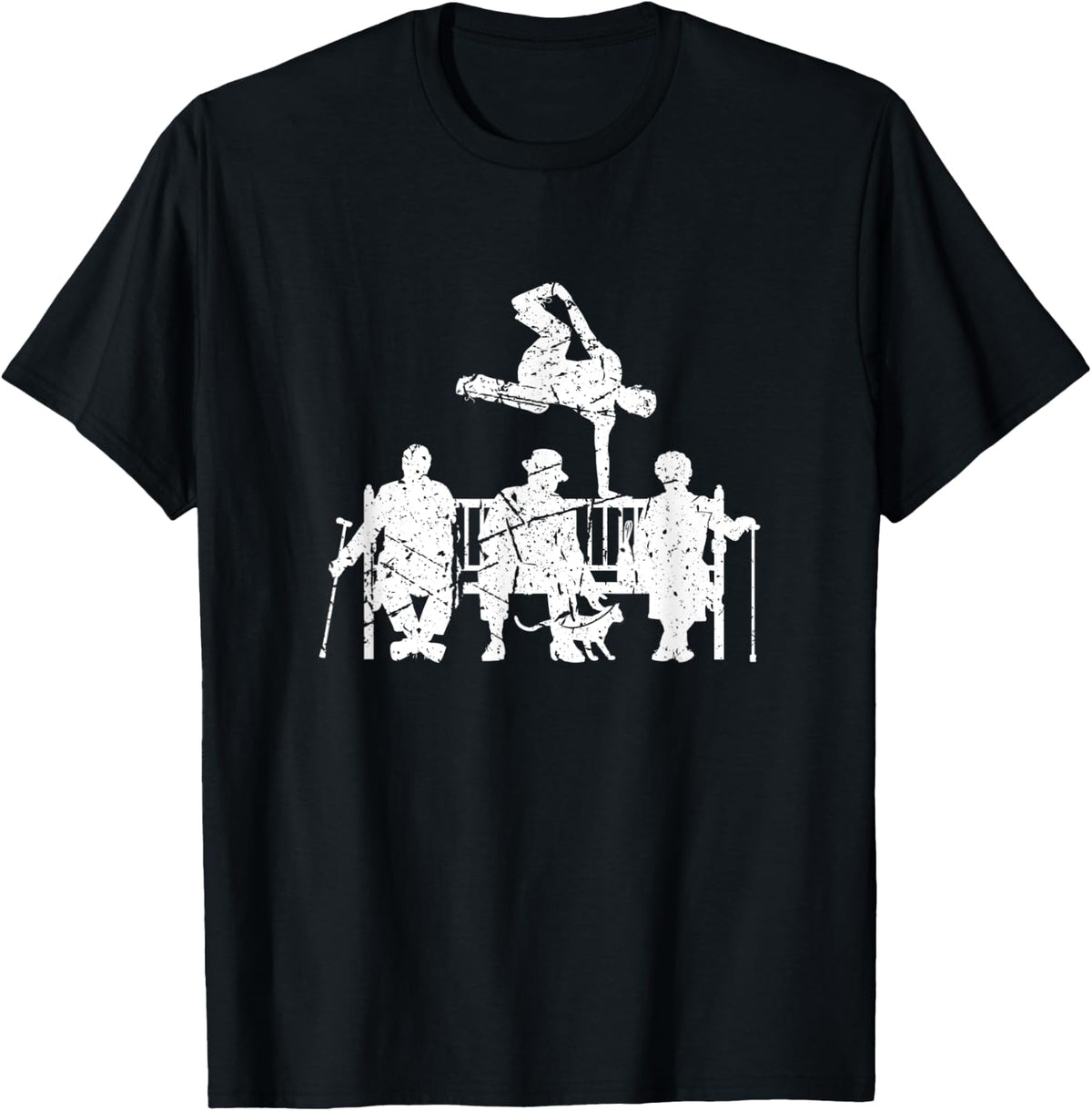 Jumping Running Flips Park Bench Parkour Freerunning Sports Apparel Premium Print