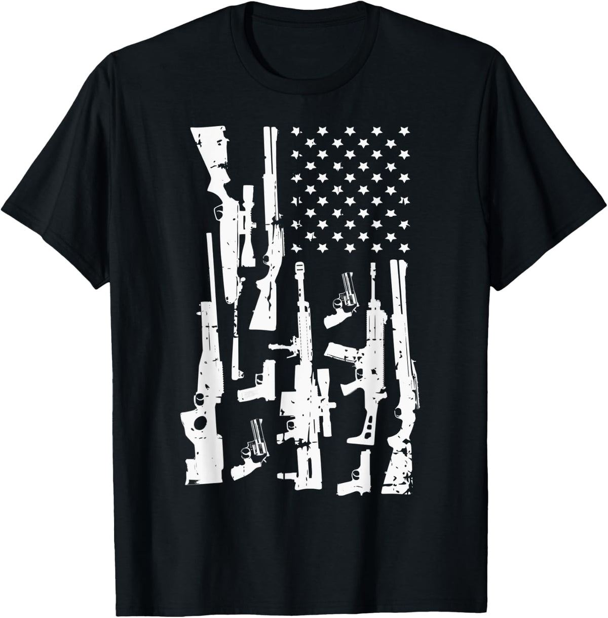 Hunting Guns Usa Flag T Shirt For Deer Elk Hunters Women Men T Shirt Minimal Style
