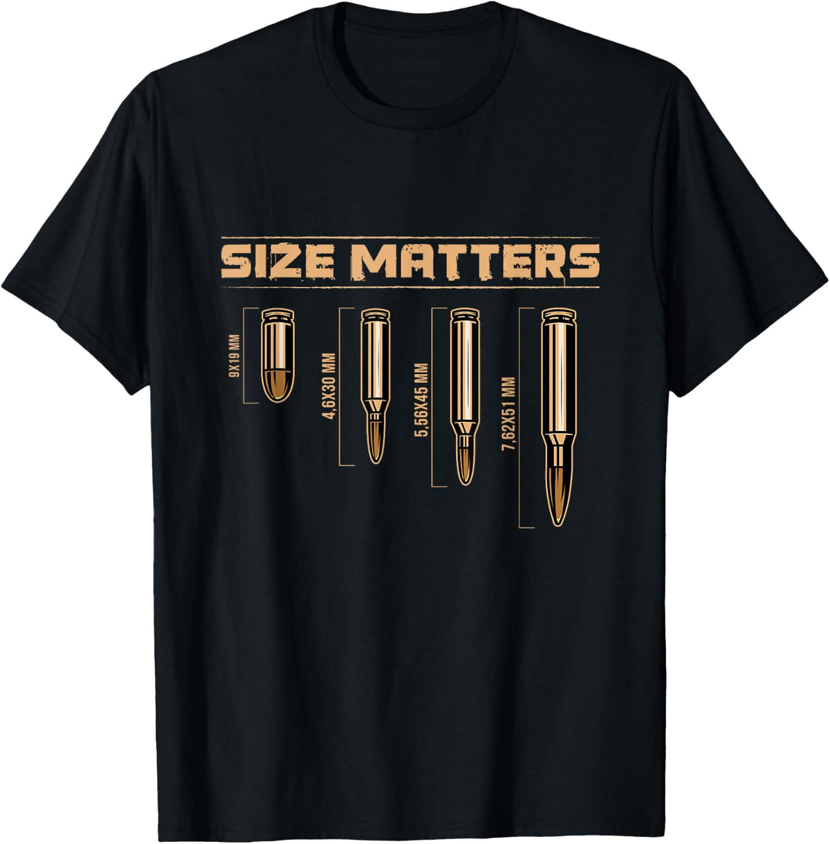 5 56 X 45 Mm 6 8 Size Matters For Gun Lovers Apparel Everyday Wear