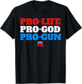 Pro Life God Gun Patriotic Conservative T Shirt For Women Men T Shirt Everyday Wear