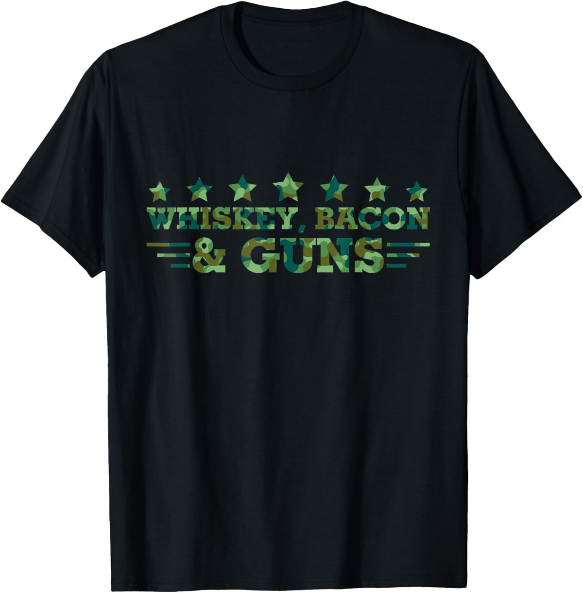Whiskey Bacon Guns Freedom Veteran Usa Flag T Shirt For Women Men T Shirt Clean Design