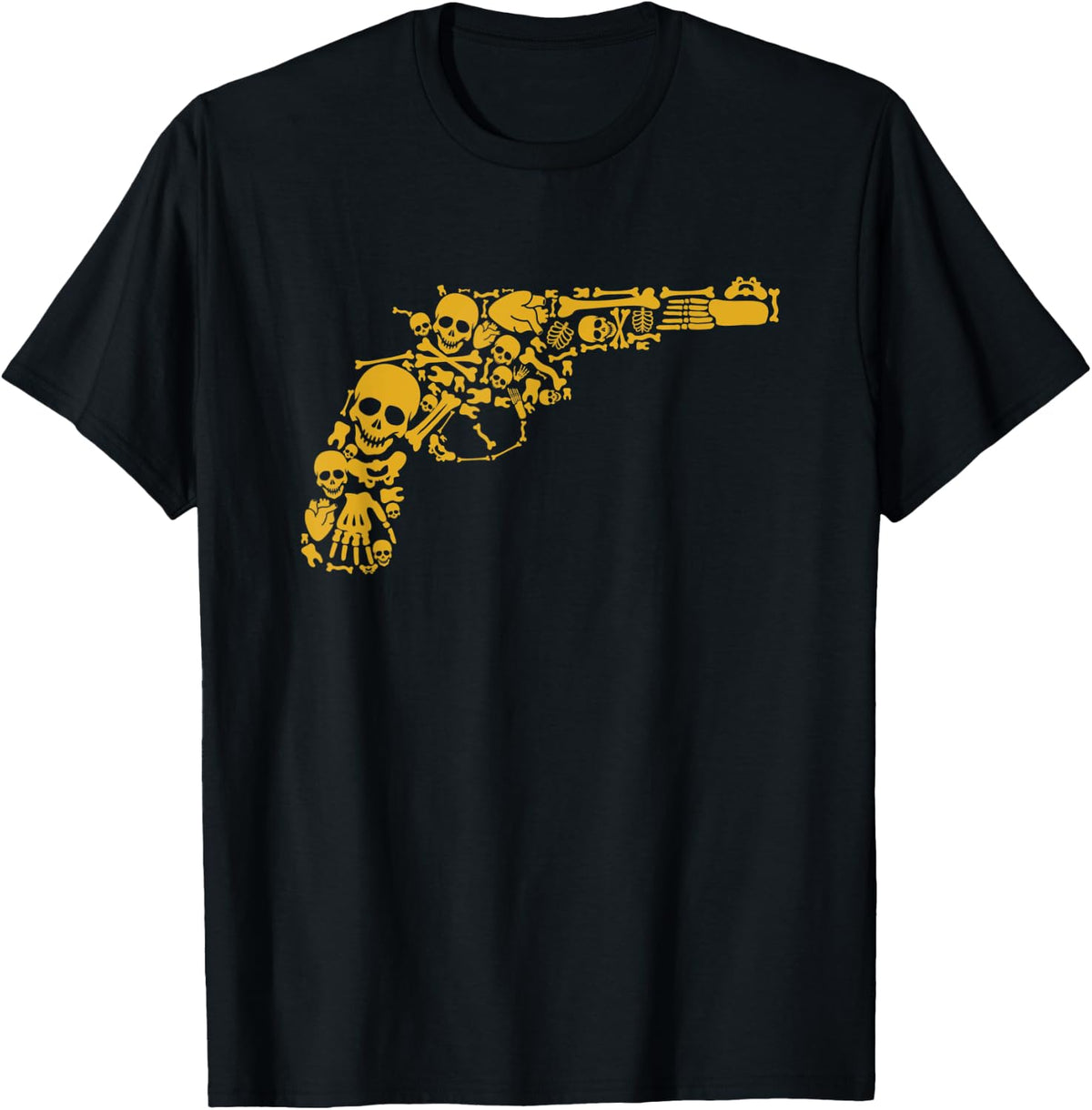 Skull Revolver Gun Apparel Minimal Style