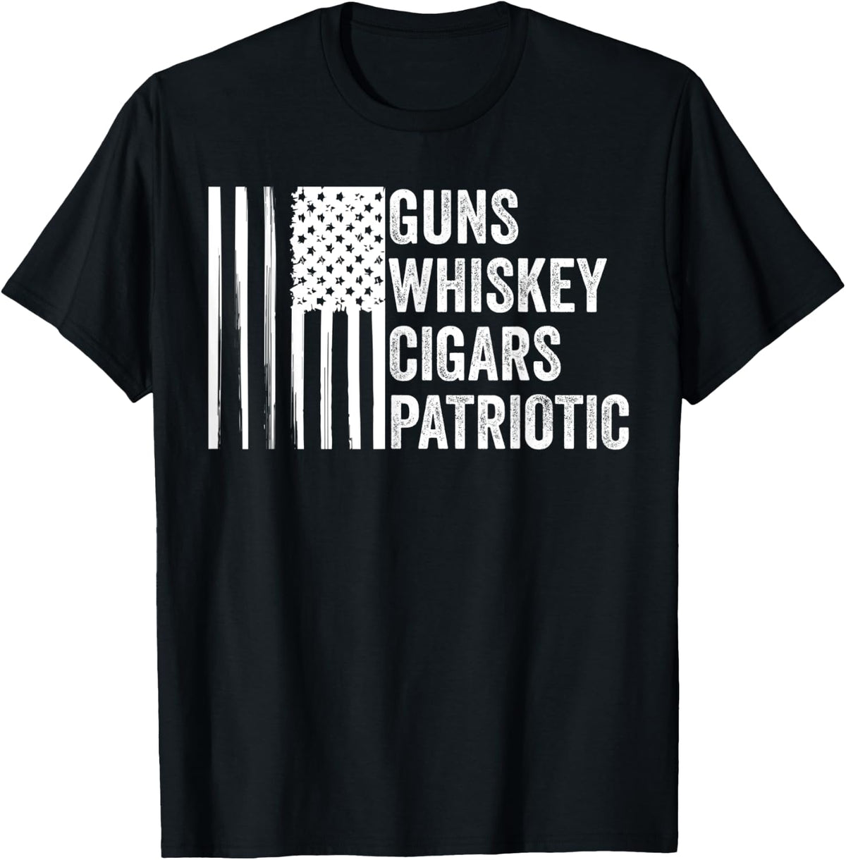 Guns Whiskey Cigars Patriotic America Apparel Clean Design