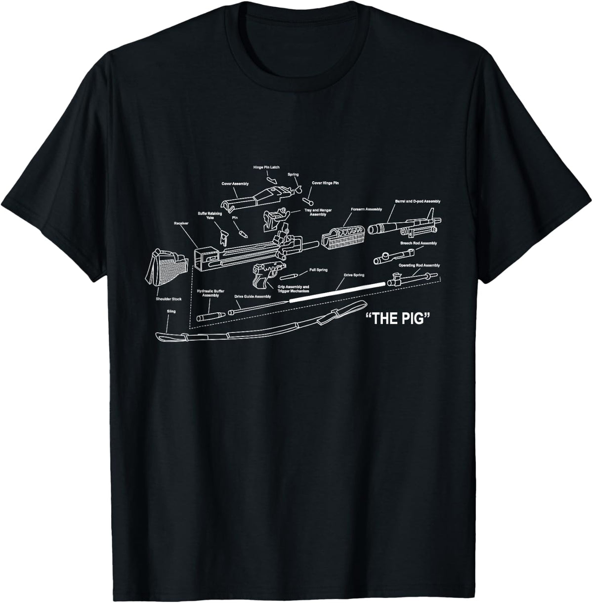 The Pig Gun Parts Diagram Military Automatic M60 Apparel Minimal Style