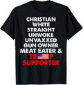 Christian White Straight Unwoke Unvaxxed Gun Owner Apparel Clean Design