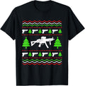 Ugly Christmas Weapons Pistols Machine Gun Shooting Range Apparel Everyday Wear