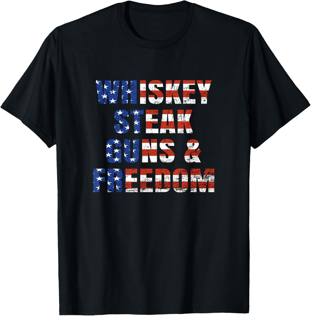 Whiskey Steak Guns Freedom Patriotic Usa Flag Gift Apparel Minimal Style