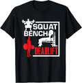 Squat Bench Deadlift Fitness Workout Exercises Apparel Minimal Style