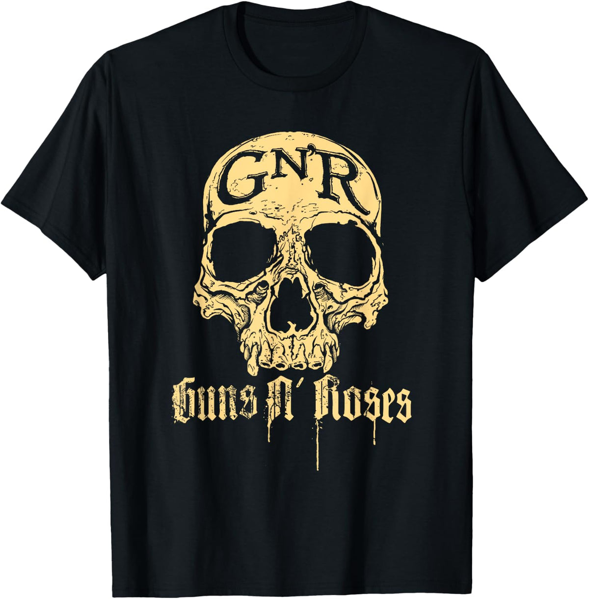 Guns N Roses Official Skull Drip Apparel Minimal Style