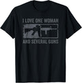 I Love One Woman And Several Guns Funny Mens Ar15 Gun Joke Apparel Clean Design