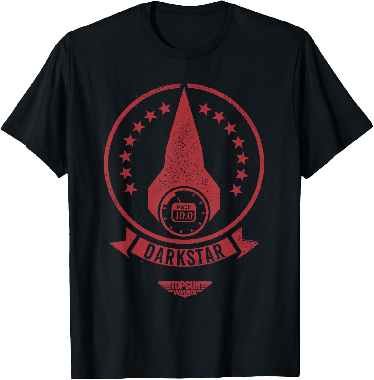 Top Gun Darkstar Logo T Shirt Small Black T Shirt Everyday Wear